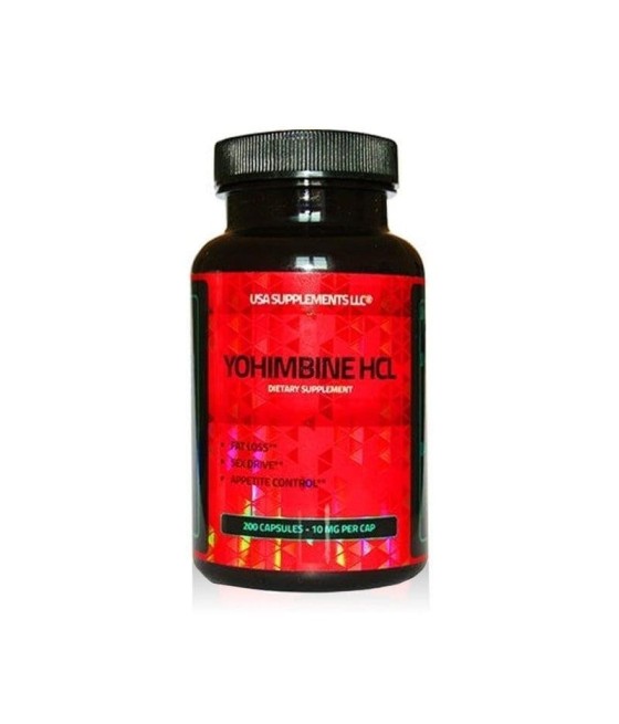 USA Supplements LLC Yohimbine HCL 10 mg 200 kapsúl